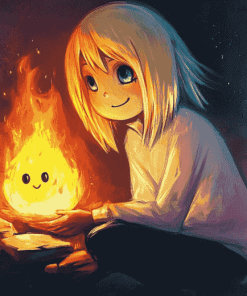 Aesthetic Calcifer Anime Diamond Painting