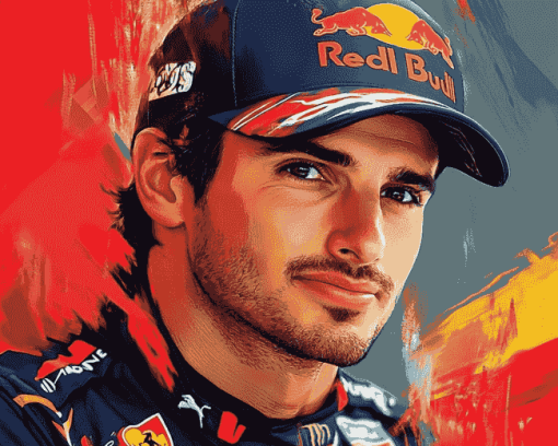 Aesthetic Carlos Sainz Jr Diamond Painting