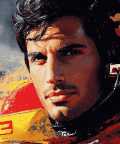 Aesthetic Carlos Sainz Racing Diamond Painting