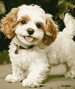 Aesthetic Cavachon Puppy Diamond Painting