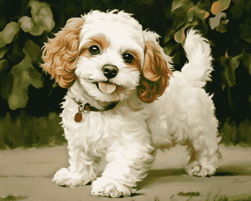 Aesthetic Cavachon Puppy Diamond Painting