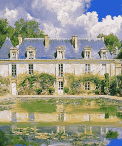 Aesthetic Chateau Bizy Giverny Diamond Painting