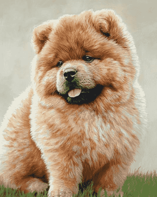 Aesthetic Chow Chow Puppy Diamond Painting