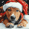 Aesthetic Christmas Puppies Diamond Painting