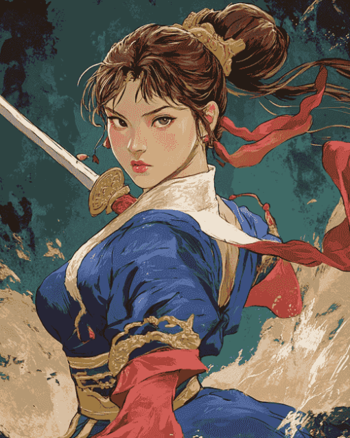 Aesthetic Chun Li Anime Diamond Painting