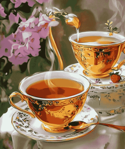 Aesthetic Cups Tea Diamond Painting