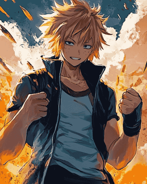 Aesthetic Denki Kaminari Anime Diamond Painting