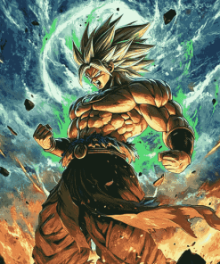 Aesthetic Dragon Ball Broly Diamond Painting