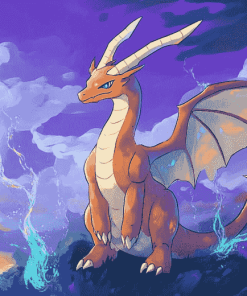 Aesthetic Dragonite Fantasy Diamond Painting