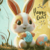 Aesthetic Easter Bunny Diamond Painting