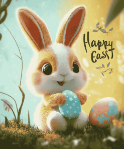 Aesthetic Easter Bunny Diamond Painting