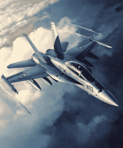 Aesthetic F18 Jet Diamond Painting