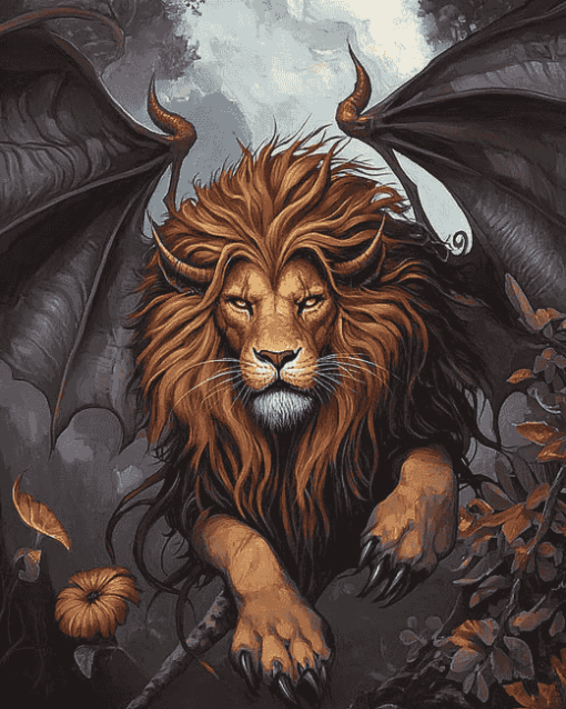 Aesthetic Fantasy Manticore Diamond Painting