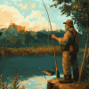 Aesthetic Fishing Landscape Diamond Painting