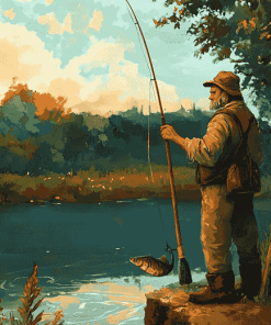 Aesthetic Fishing Landscape Diamond Painting