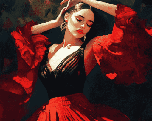 Aesthetic Flamenco Woman Diamond Painting