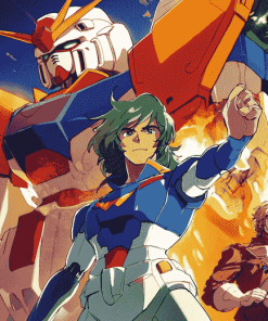 Aesthetic G Gundam Anime Diamond Painting