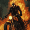 Aesthetic Ghost Rider Fantasy Diamond Painting