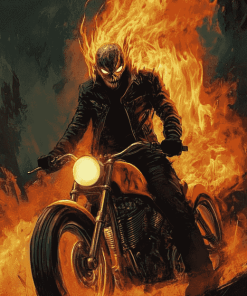 Aesthetic Ghost Rider Fantasy Diamond Painting