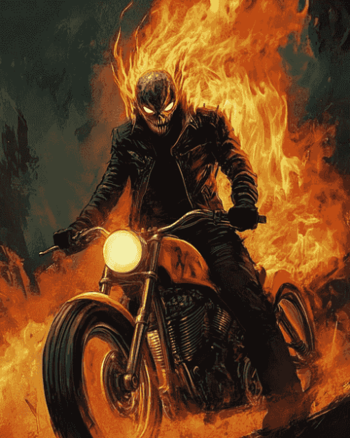 Aesthetic Ghost Rider Fantasy Diamond Painting