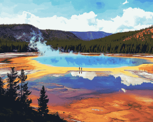 Aesthetic Grand Prismatic Landscapes Diamond Painting