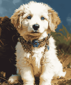 Aesthetic Great Pyrenees Dog Diamond Painting