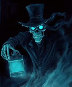 Aesthetic Hatbox Ghost Animation Diamond Painting