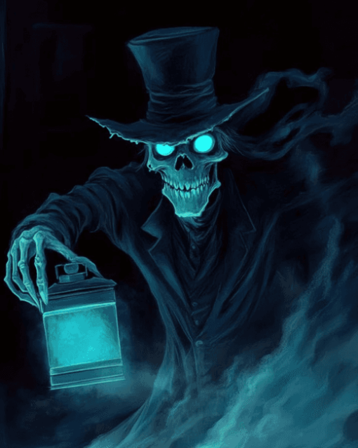 Aesthetic Hatbox Ghost Animation Diamond Painting