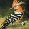 Aesthetic Hoopoe Birds Diamond Painting