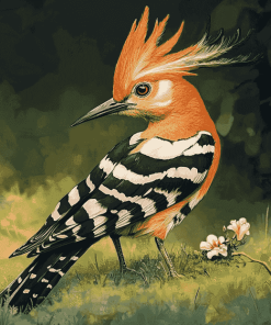 Aesthetic Hoopoe Birds Diamond Painting