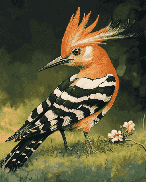 Aesthetic Hoopoe Birds Diamond Painting