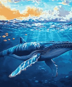 Aesthetic Humpback Whale Diamond Painting