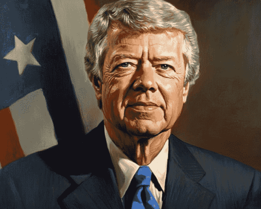 Aesthetic Jimmy Carter Diamond Painting