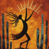 Aesthetic Kokopelli Musician Diamond Painting