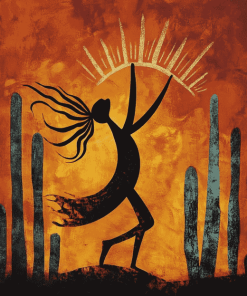 Aesthetic Kokopelli Musician Diamond Painting