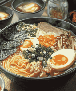 Aesthetic Korean Ramen Meals Diamond Painting