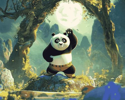 Aesthetic Kung Fu Panda Diamond Painting