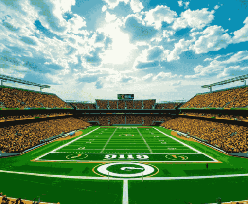 Aesthetic Lambeau Field Stadium Diamond Painting