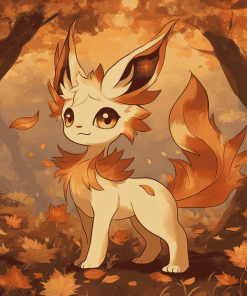 Aesthetic Leafeon Autumn Diamond Painting