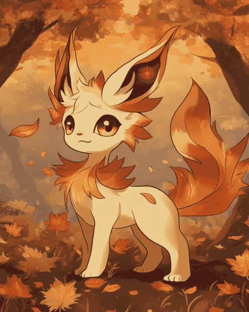 Aesthetic Leafeon Autumn Diamond Painting