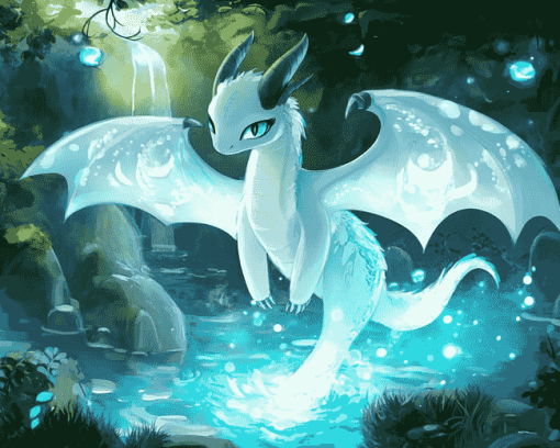 Aesthetic Lightfury Dragon Diamond Painting