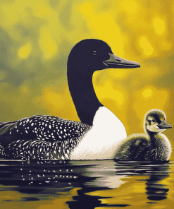 Aesthetic Loon Bird Diamond Painting