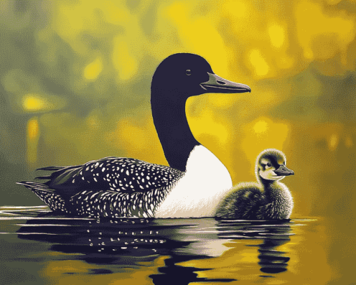 Aesthetic Loon Bird Diamond Painting