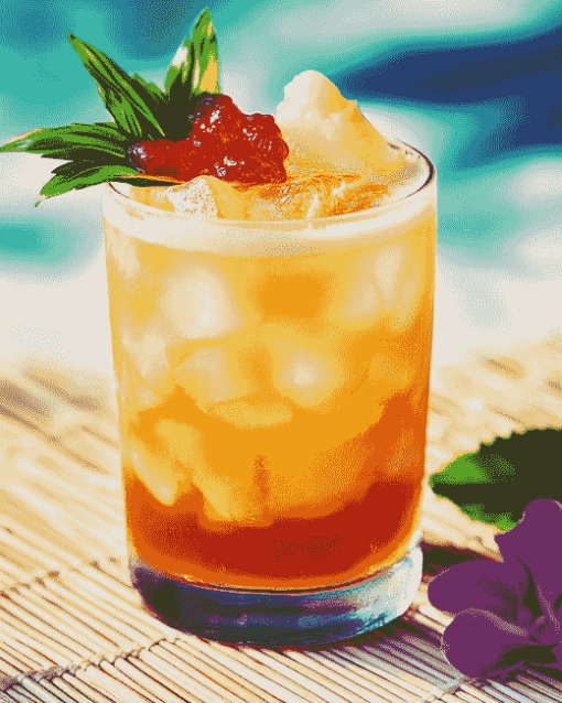 Aesthetic Mai Tai Tropical Diamond Painting