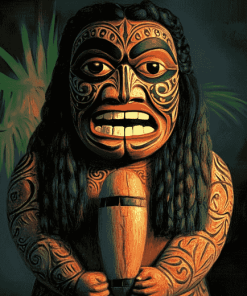 Aesthetic Maori Tiki Fantasy Diamond Painting