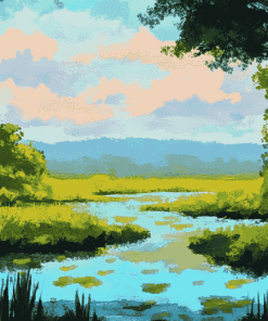 Aesthetic Marsh Landscapes Diamond Painting