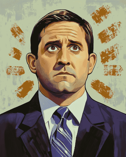 Aesthetic Michael Scott Pop Culture Diamond Painting