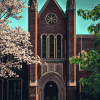 Aesthetic Michigan State University Buildings Diamond Painting