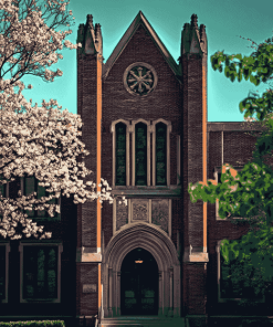 Aesthetic Michigan State University Buildings Diamond Painting