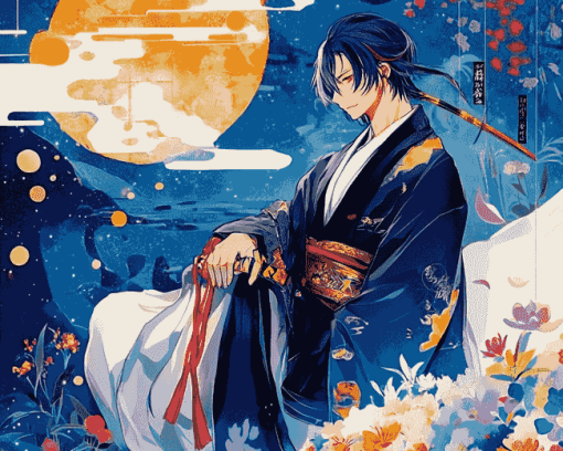 Aesthetic Mikazuki Munechika Anime Diamond Painting